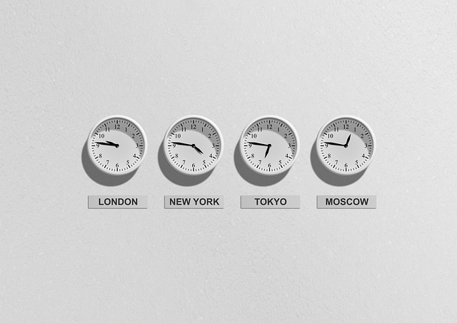 각 도시의 시간을 알려주는 시계